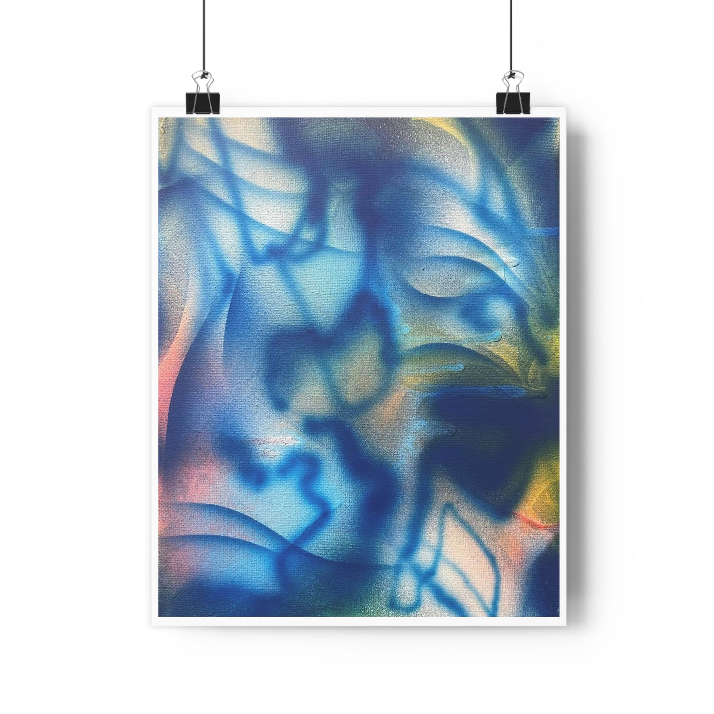 "Blue Spray 1" - Giclée Art Print by artist David Hilborn