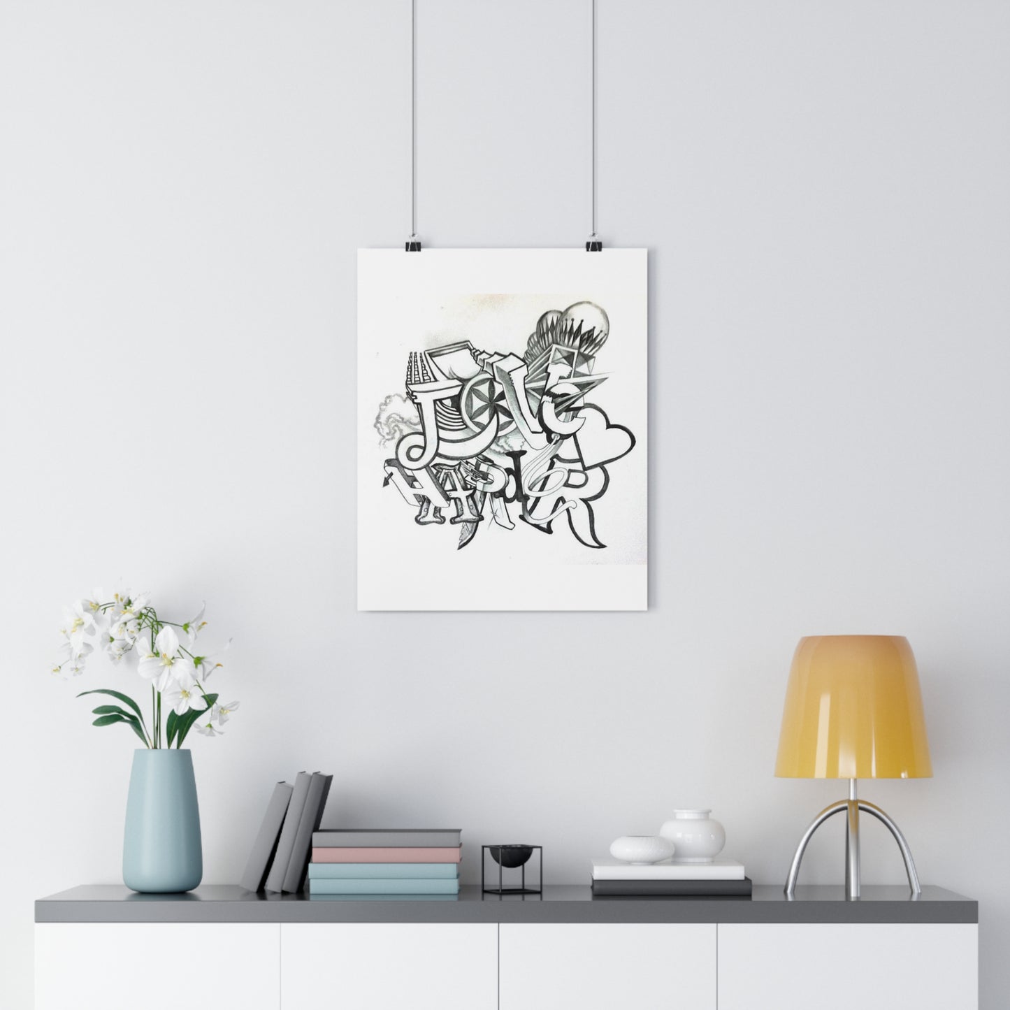 "Lover Harder" - Giclée Art Print by artist David Hilborn