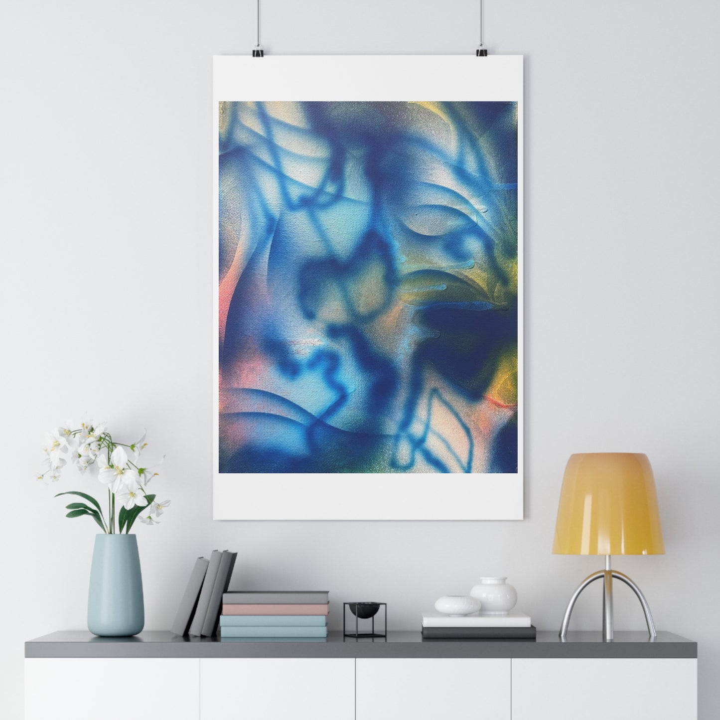 "Blue Spray 1" - Giclée Art Print by artist David Hilborn