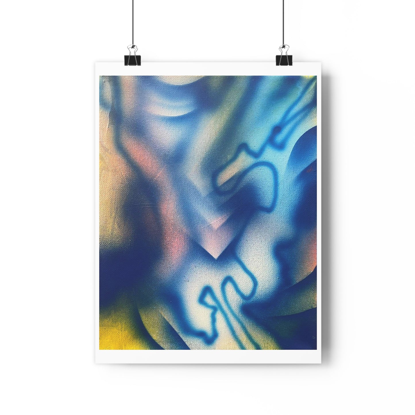 "Blue Spray 2" - Giclée Art Print by artist David Hilborn