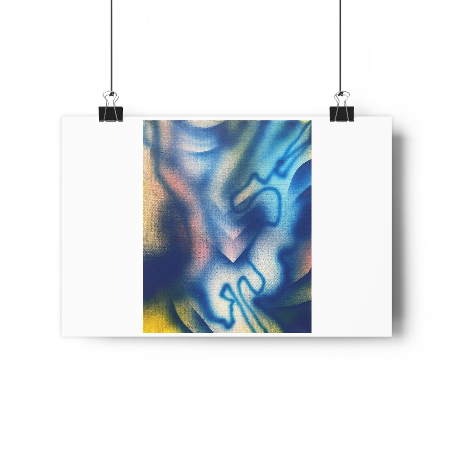 "Blue Spray 2" - Giclée Art Print by artist David Hilborn