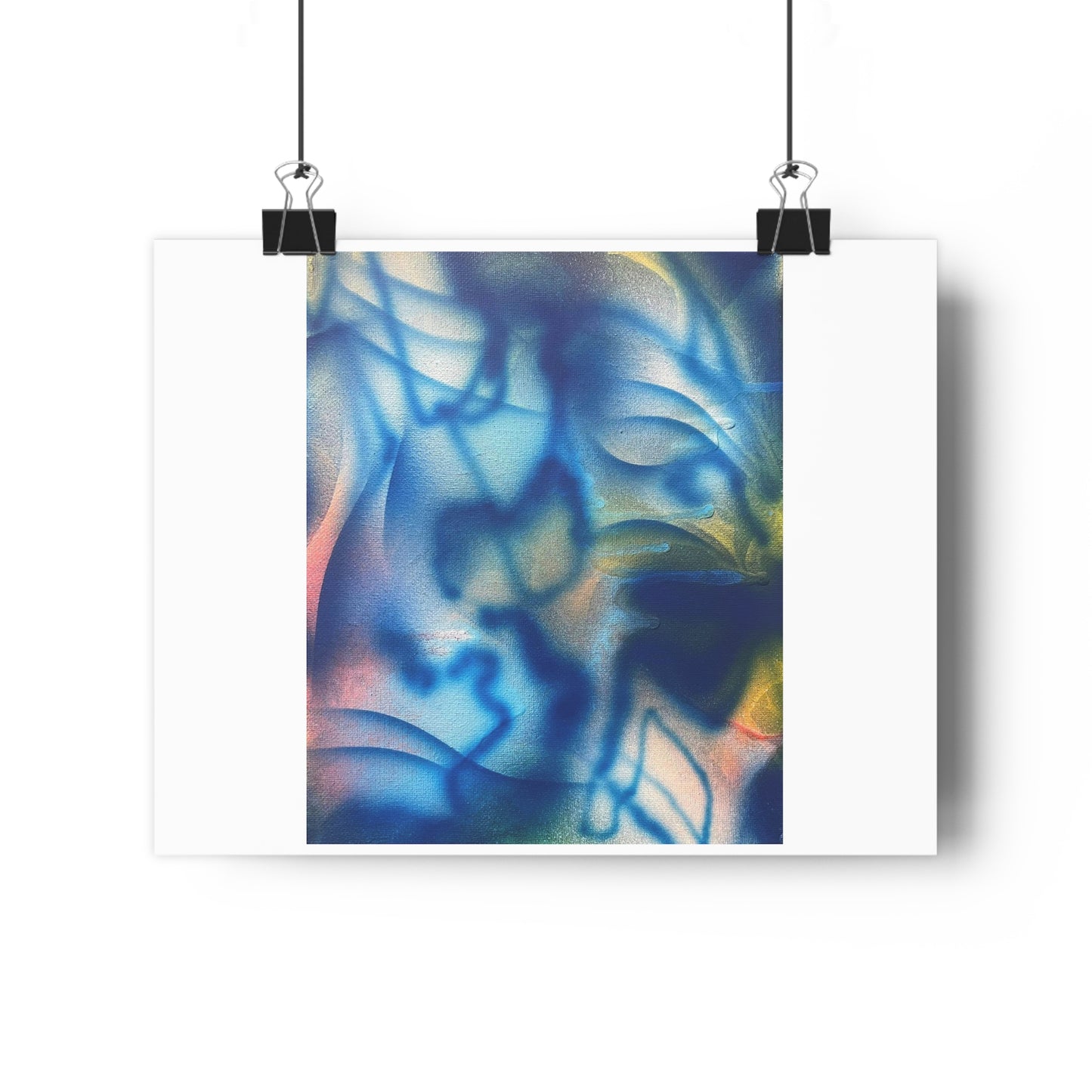 "Blue Spray 1" - Giclée Art Print by artist David Hilborn