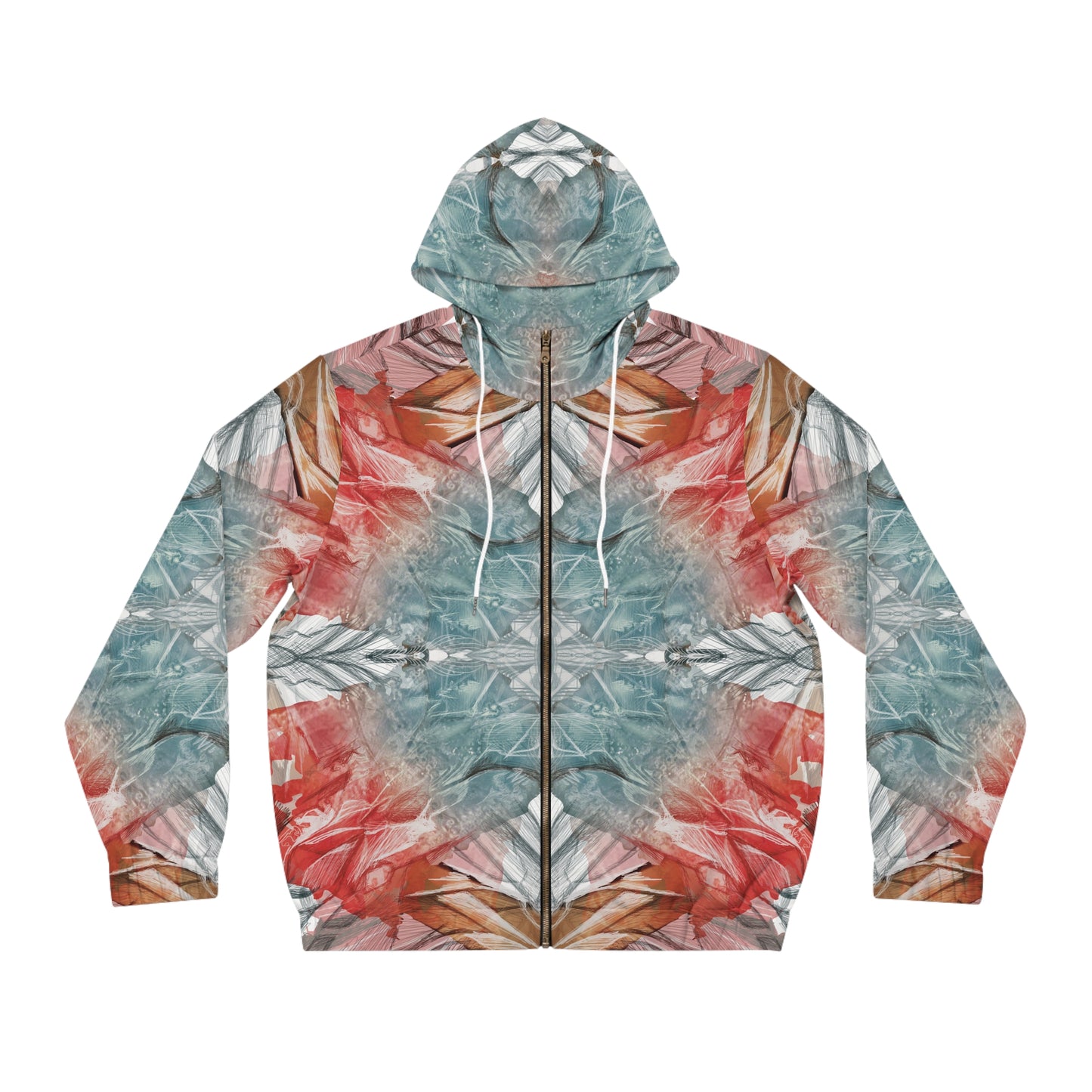 “Abundance” - All Over Graphic Zip-Up Hoodie by Artist David Hilborn