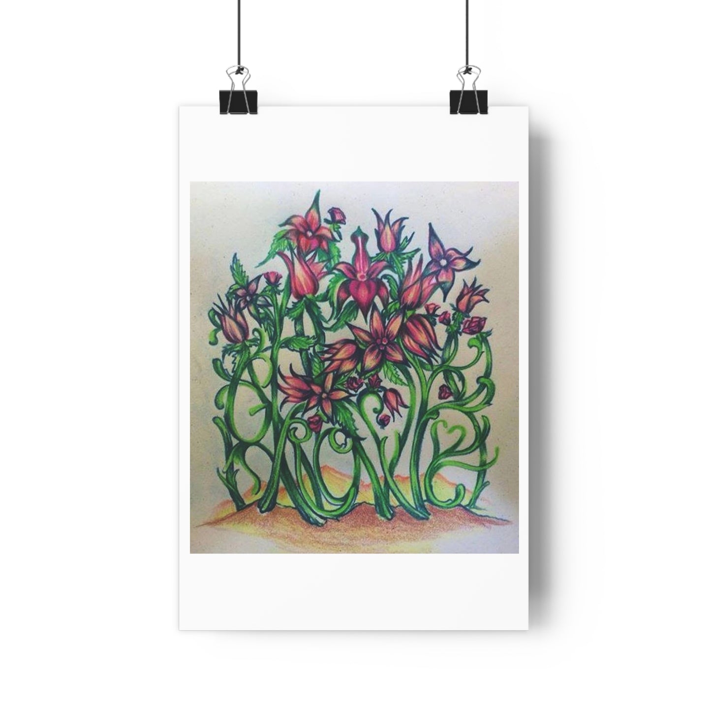 "Grow/Love”- Giclée Art Print by artist David Hilborn