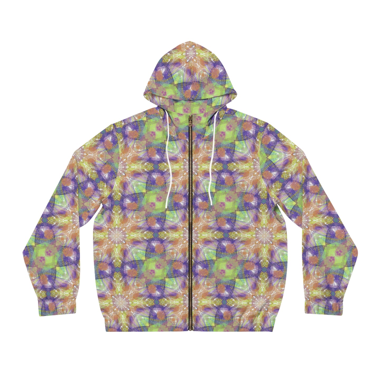 “Spectral Radiation” - All Over Graphic Zip-Up Hoodie by Artist David Hilborn