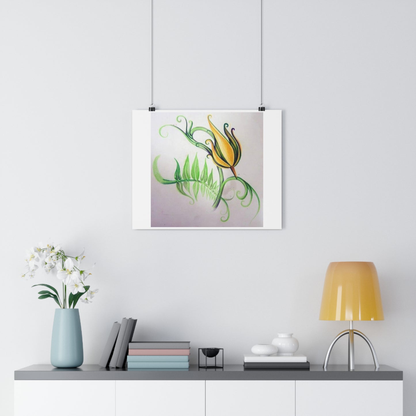 "Firecracker Flower”- Giclée Art Print by artist David Hilborn