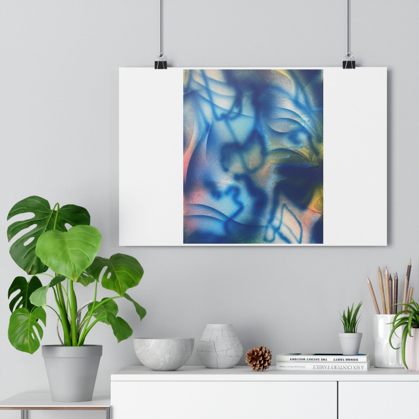 "Blue Spray 1" - Giclée Art Print by artist David Hilborn