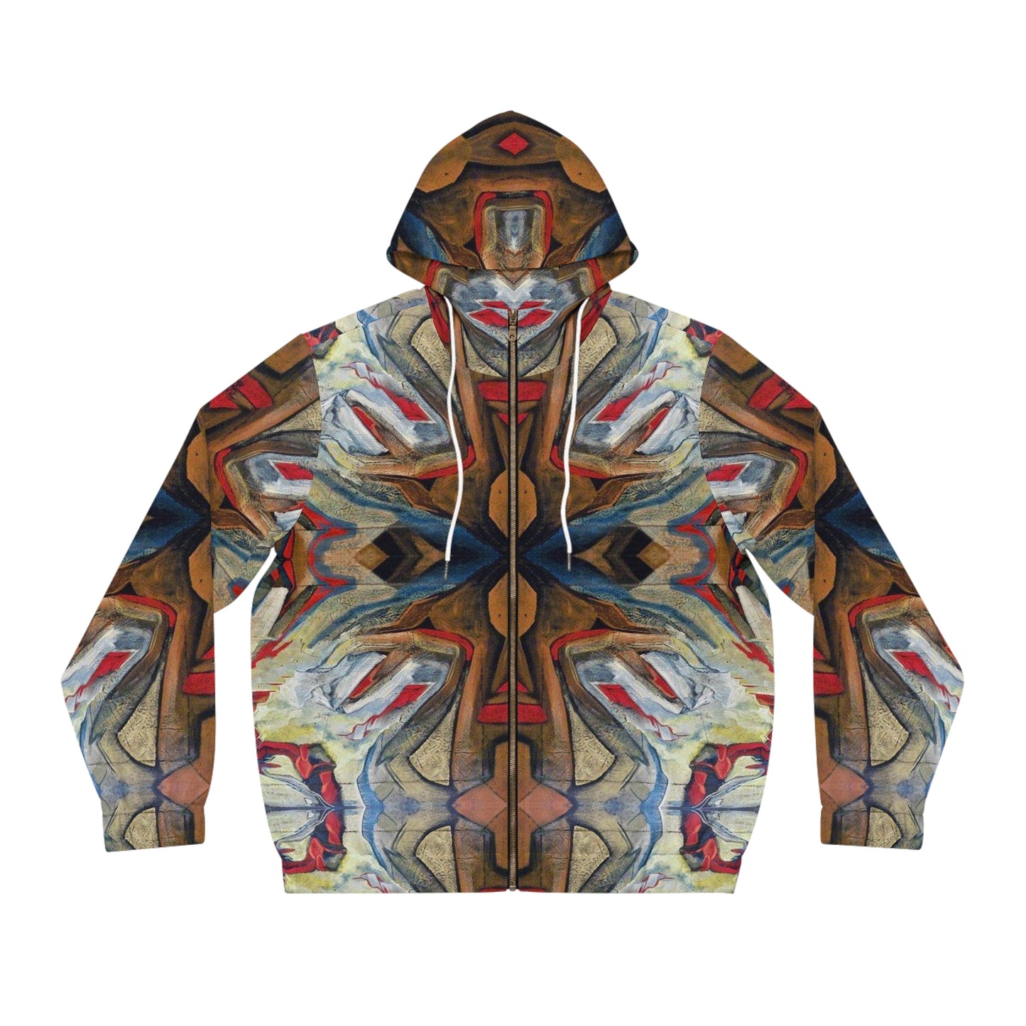 "Butte” - All Over Graphic Zip-Up Hoodie by Artist David Hilborn