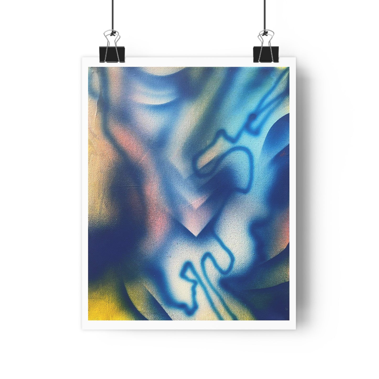 "Blue Spray 2" - Giclée Art Print by artist David Hilborn