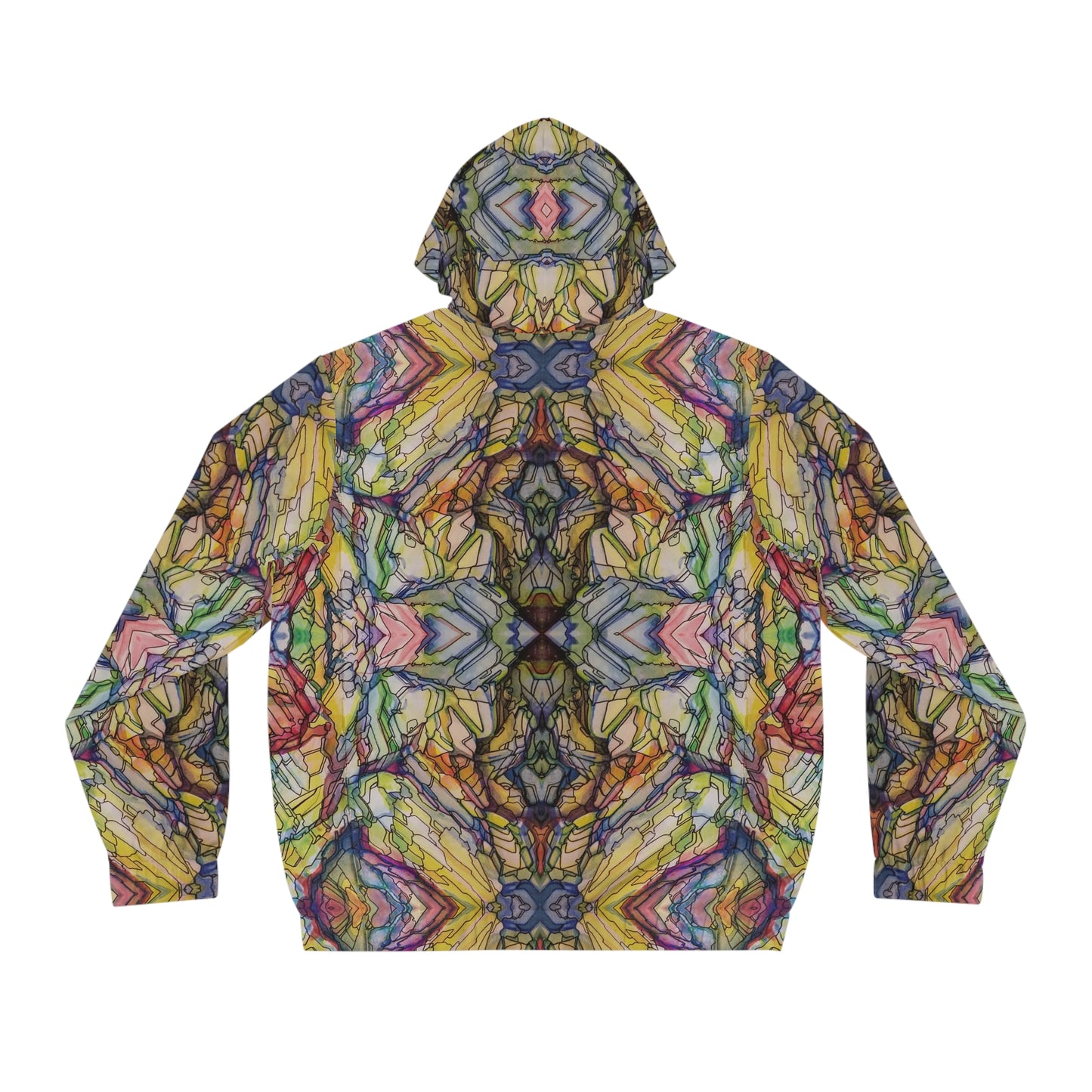 "Hexcell” - All Over Graphic Zip-Up Hoodie by Artist David Hilborn