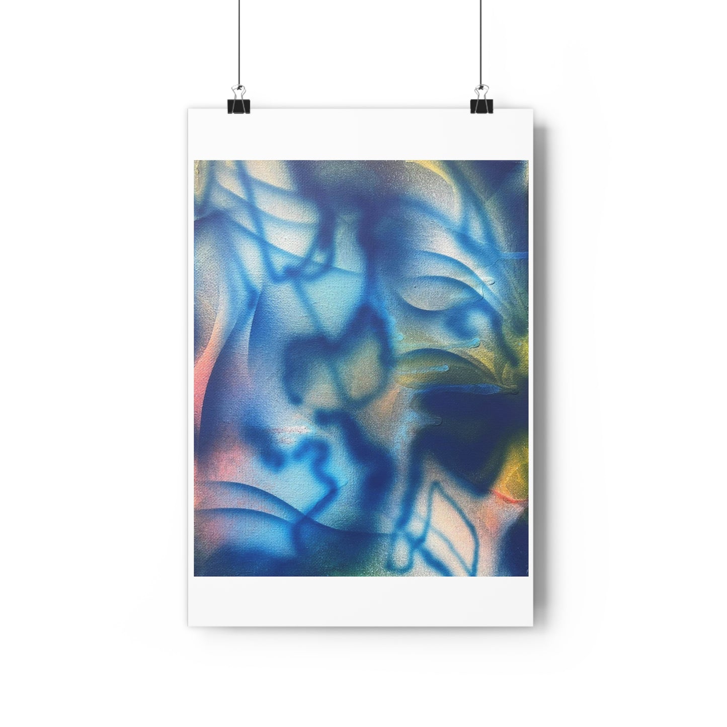 "Blue Spray 1" - Giclée Art Print by artist David Hilborn