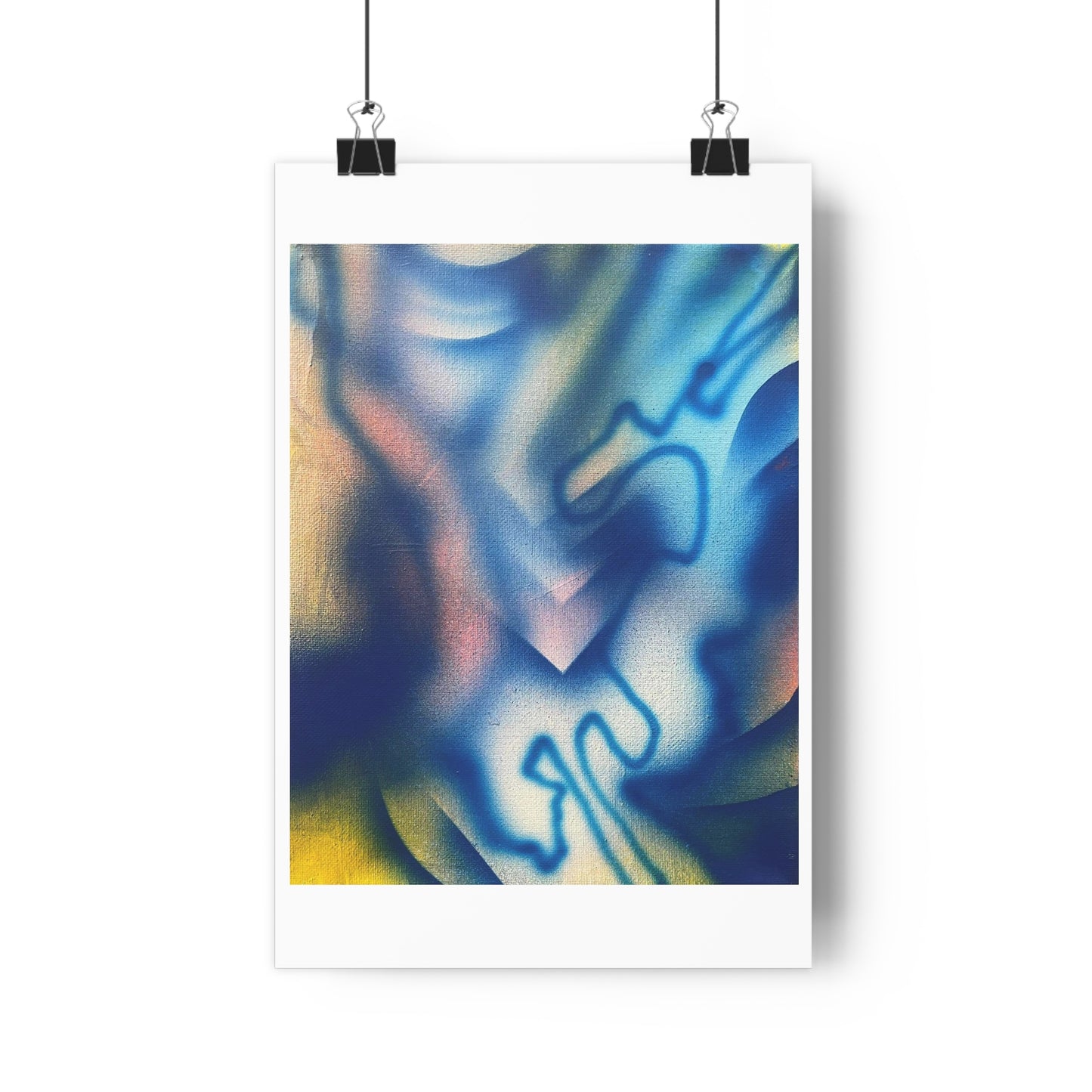 "Blue Spray 2" - Giclée Art Print by artist David Hilborn