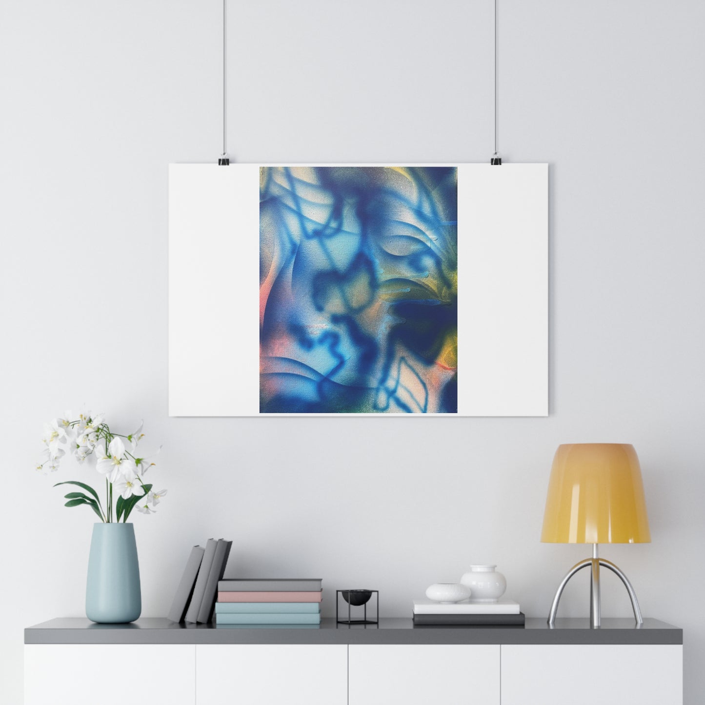 "Blue Spray 1" - Giclée Art Print by artist David Hilborn