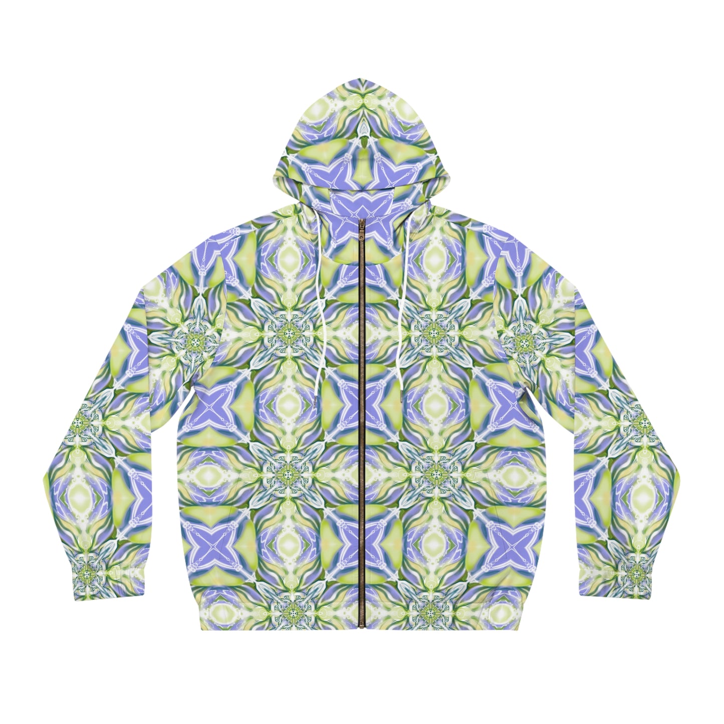 “Illuminated” - All Over Graphic Zip-Up Hoodie by Artist David Hilborn