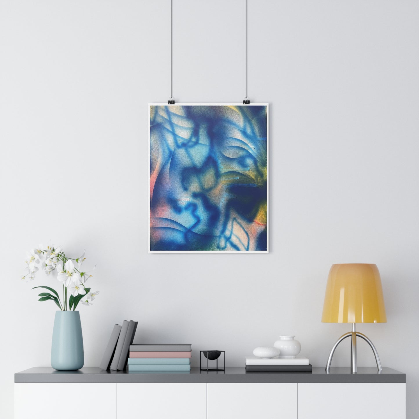 "Blue Spray 1" - Giclée Art Print by artist David Hilborn