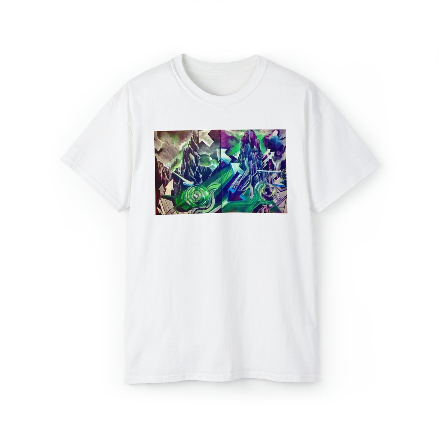 “This side up” - Short Sleeve Graphic Tee by Artist David Hilborn