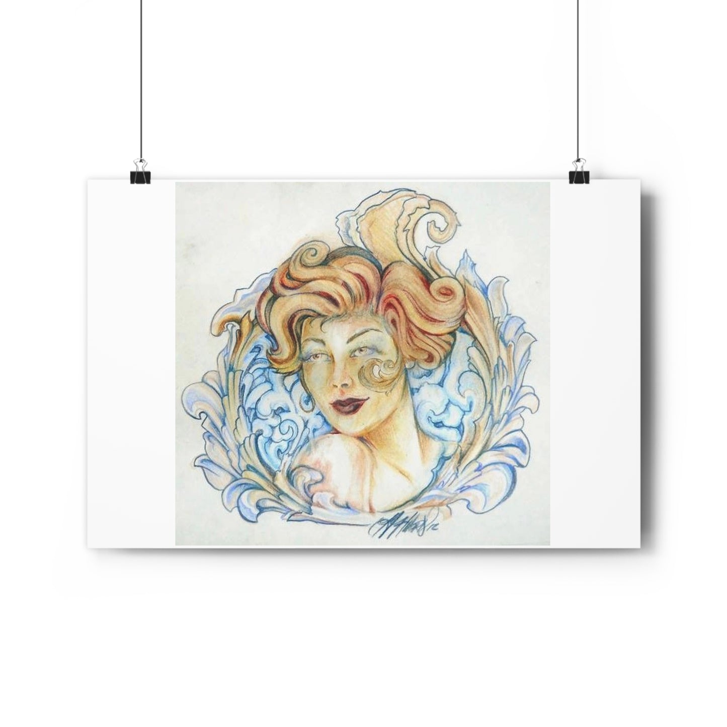 "Whiskey Princess”- Giclée Art Print by artist David Hilborn