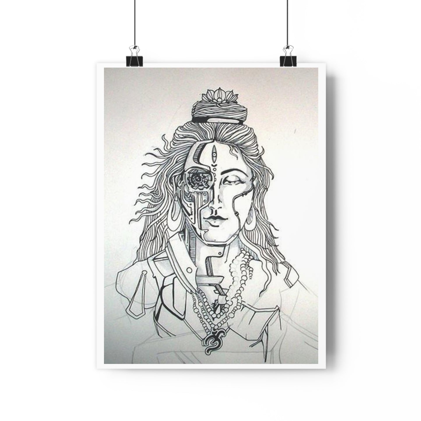 "Bionic Shiva" - Giclée Art Print by artist David Hilborn