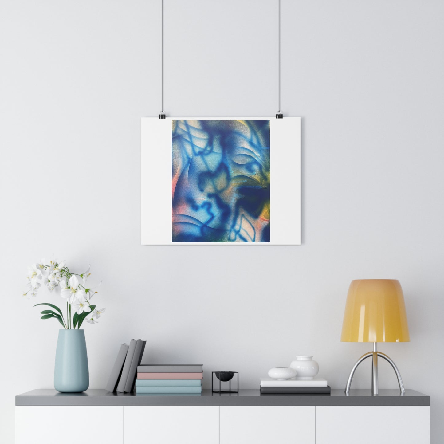 "Blue Spray 1" - Giclée Art Print by artist David Hilborn