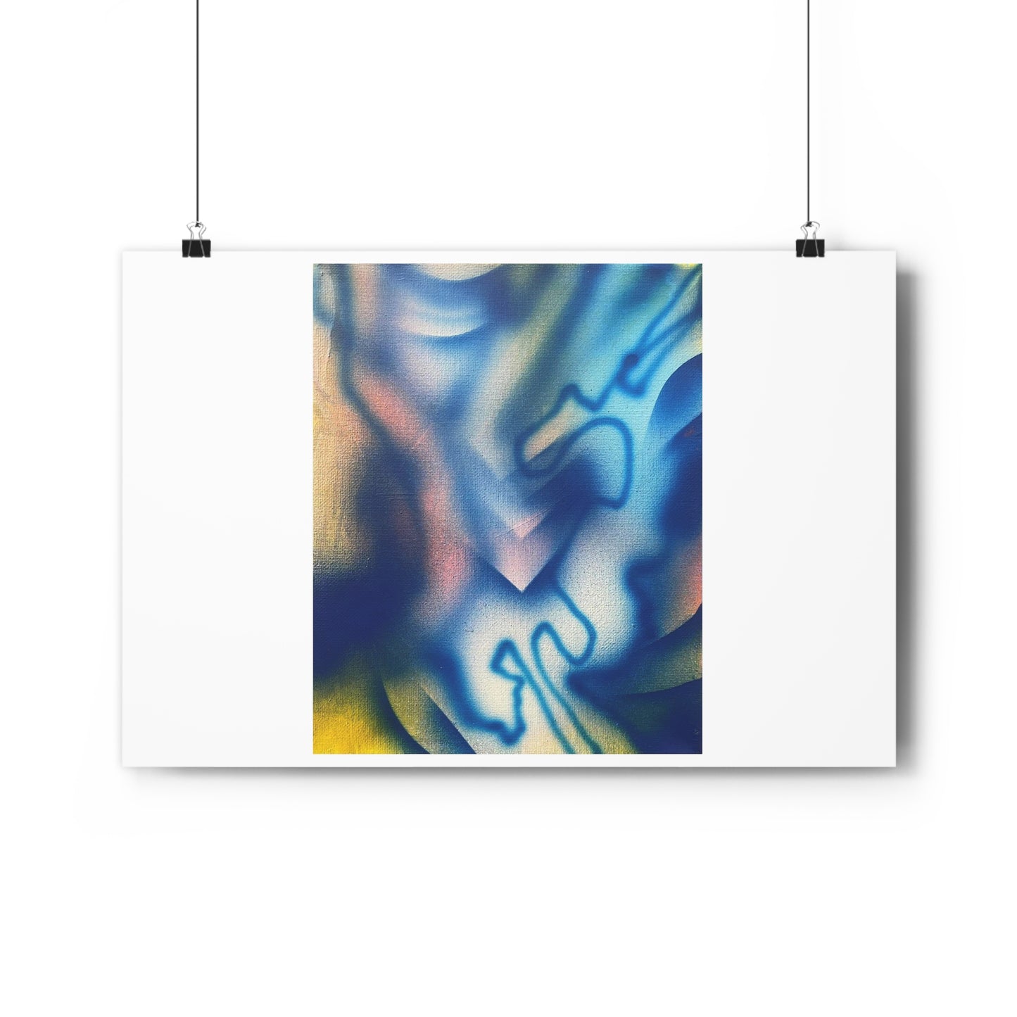 "Blue Spray 2" - Giclée Art Print by artist David Hilborn