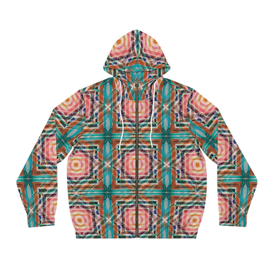 “Life finds a way” - All Over Graphic Zip-Up Hoodie by Artist David Hilborn