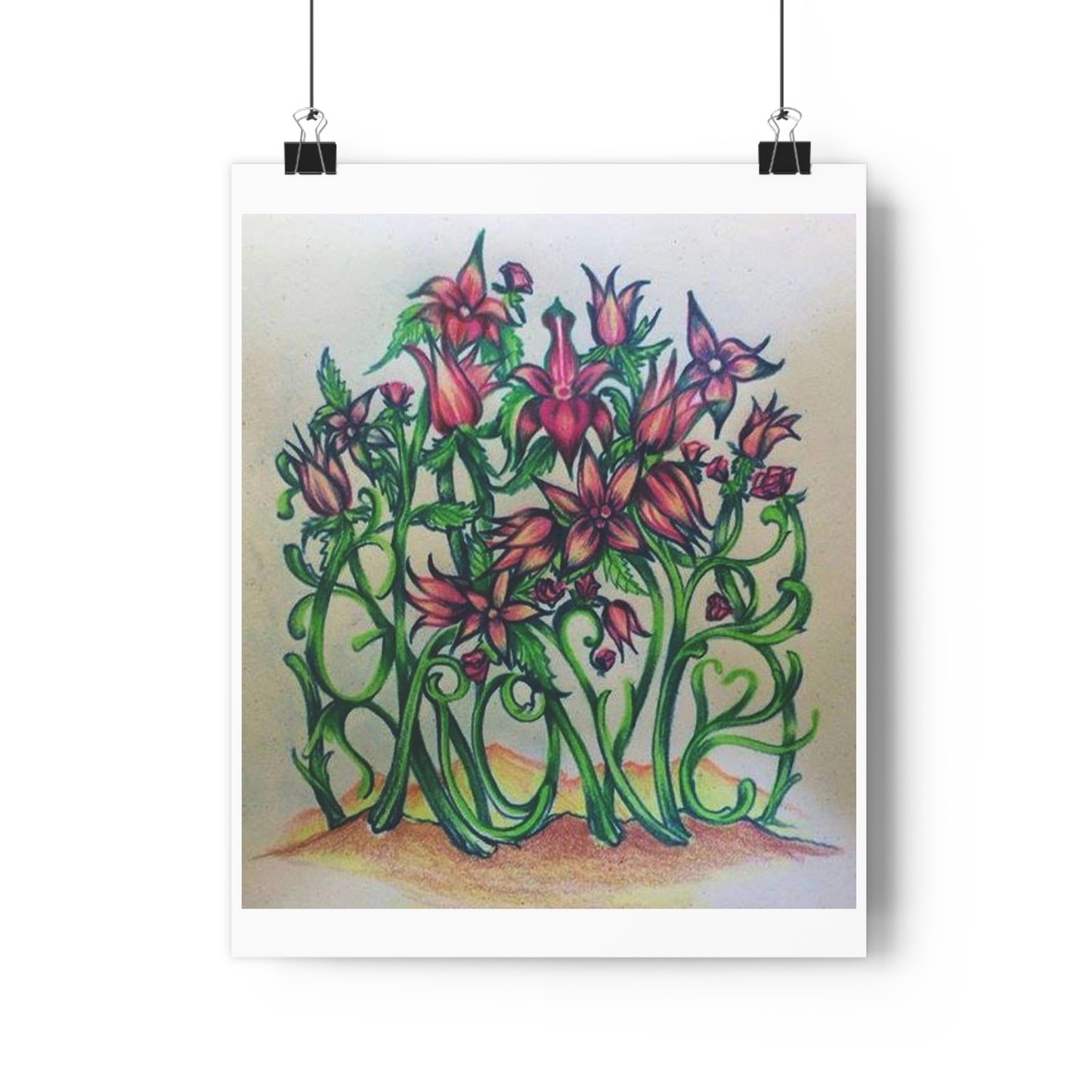 "Grow/Love”- Giclée Art Print by artist David Hilborn