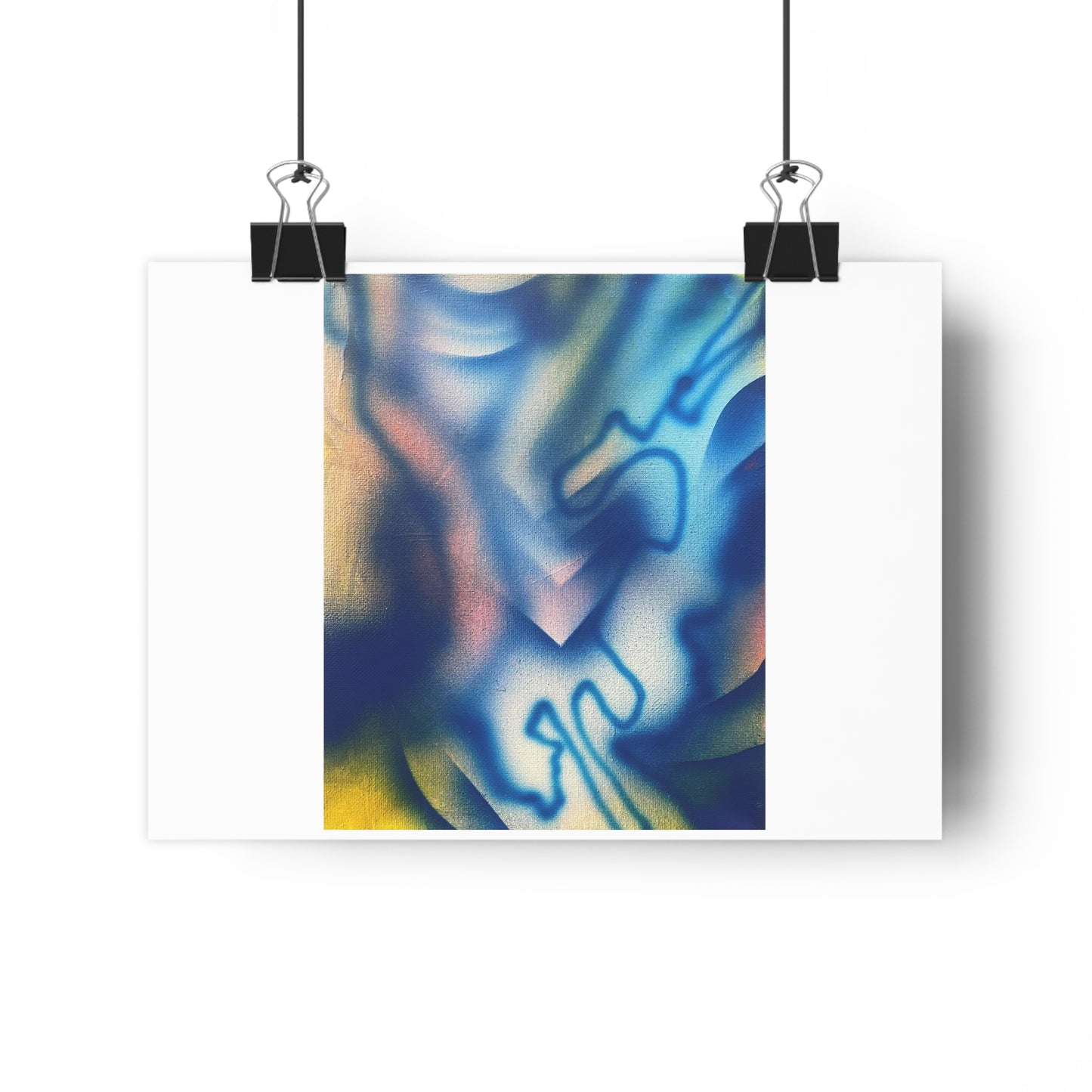 "Blue Spray 2" - Giclée Art Print by artist David Hilborn