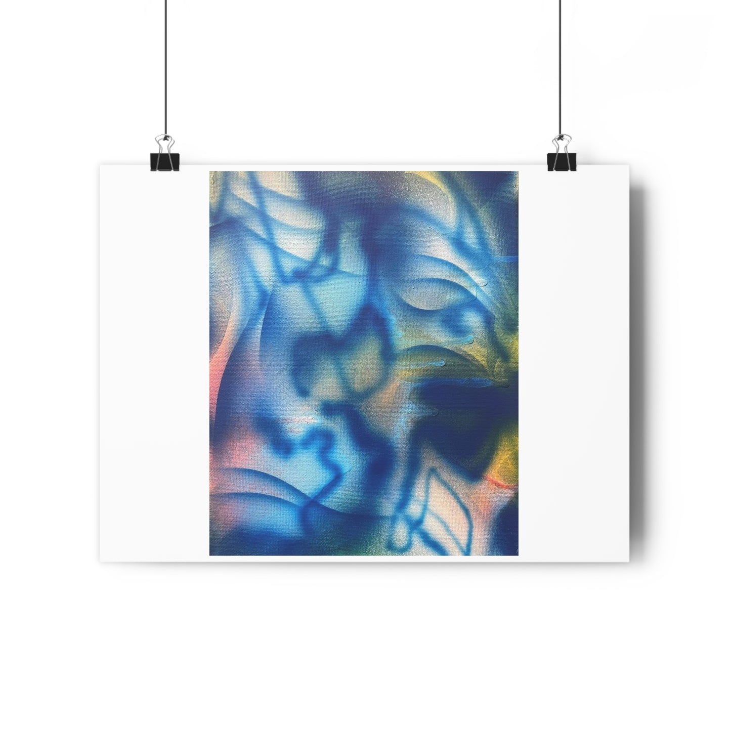 "Blue Spray 1" - Giclée Art Print by artist David Hilborn