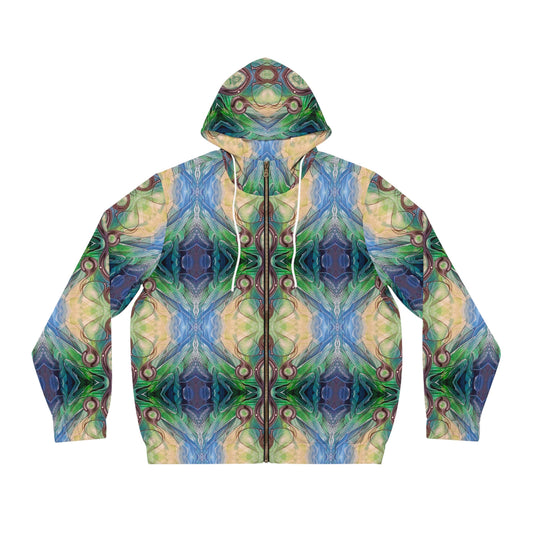"Aviator” - All Over Graphic Zip-Up Hoodie by Artist David Hilborn