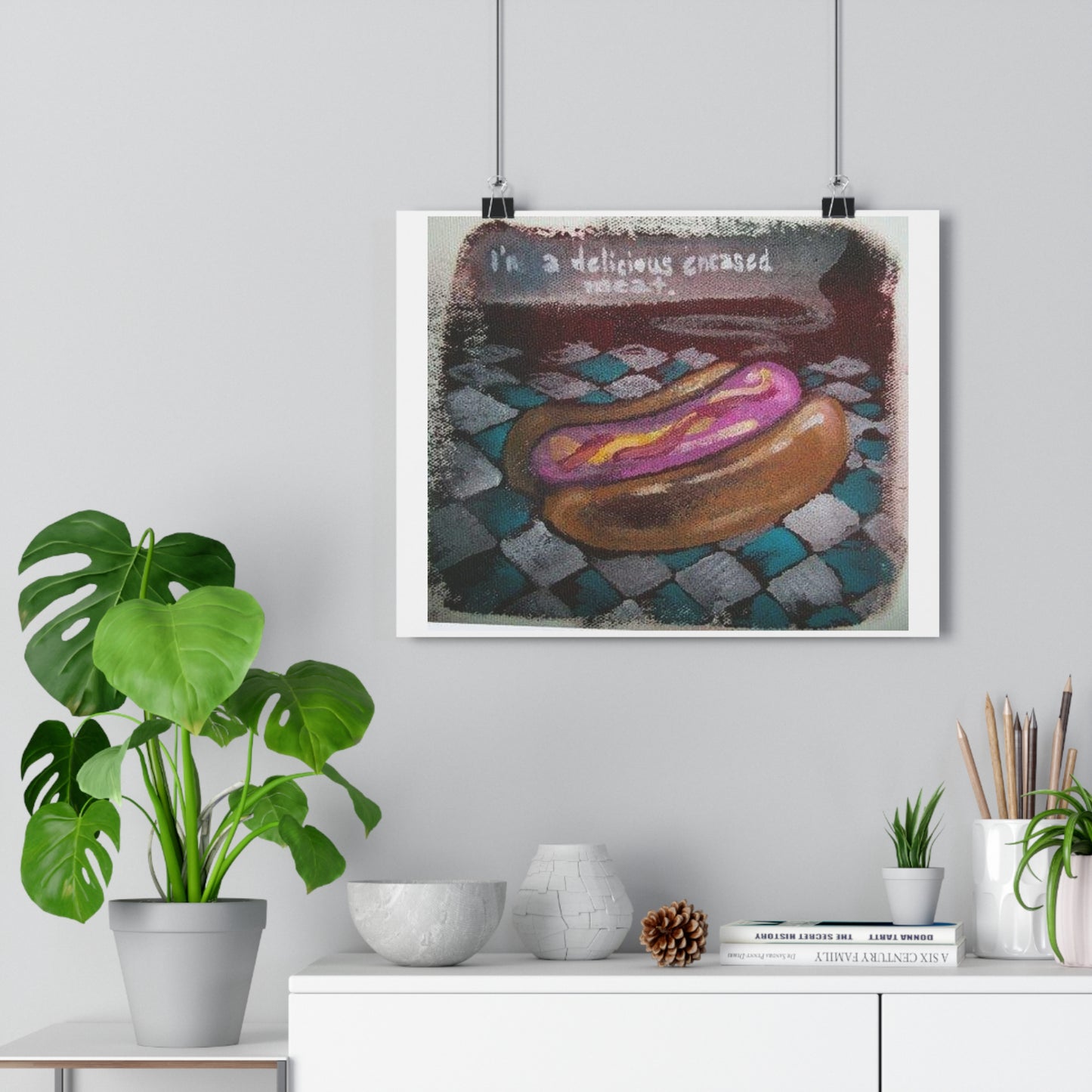 "Delicious Encased Meats”- Giclée Art Print by artist David Hilborn