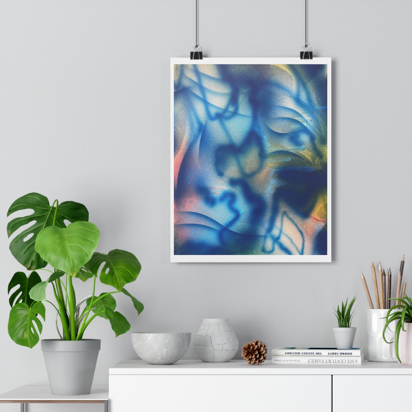 "Blue Spray 1" - Giclée Art Print by artist David Hilborn