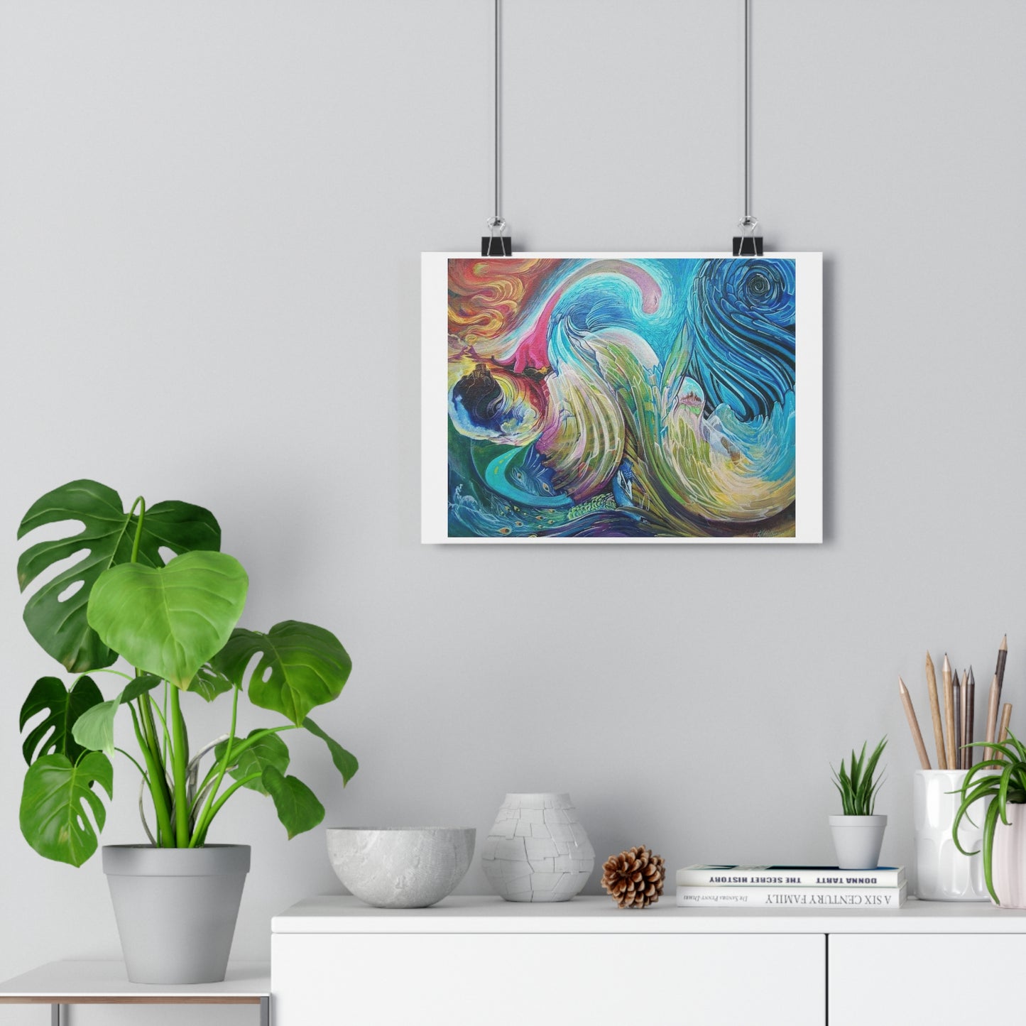 "Fossils and Peacocks”- Giclée Art Print by artist David Hilborn