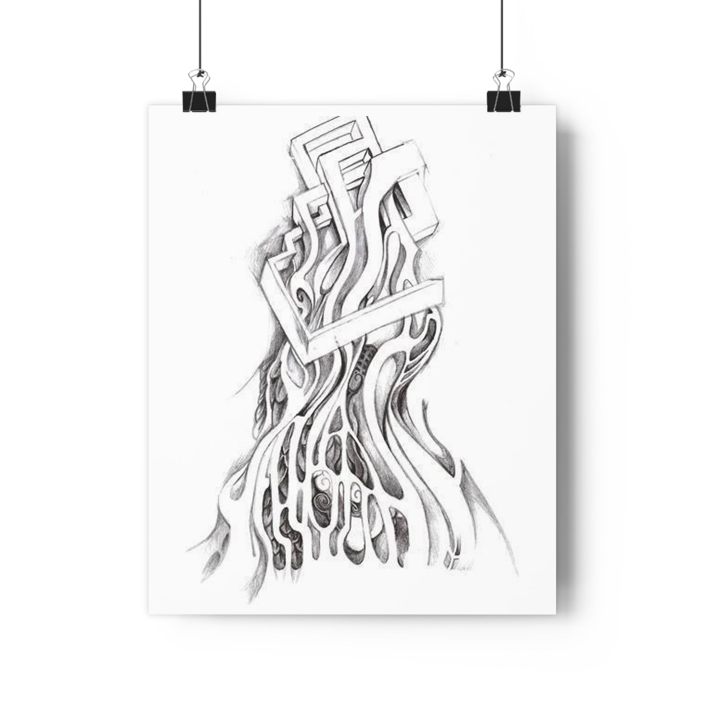 "Organic Industrial Mesh”- Giclée Art Print by artist David Hilborn