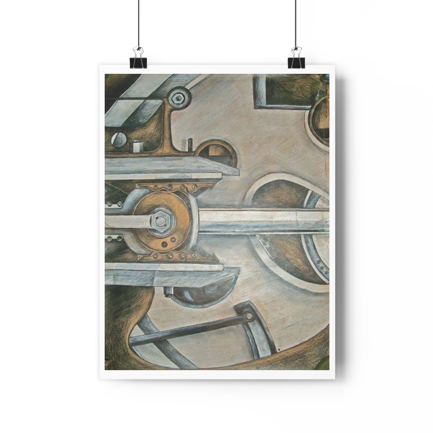 "Train Mechanics”- Giclée Art Print by artist David Hilborn