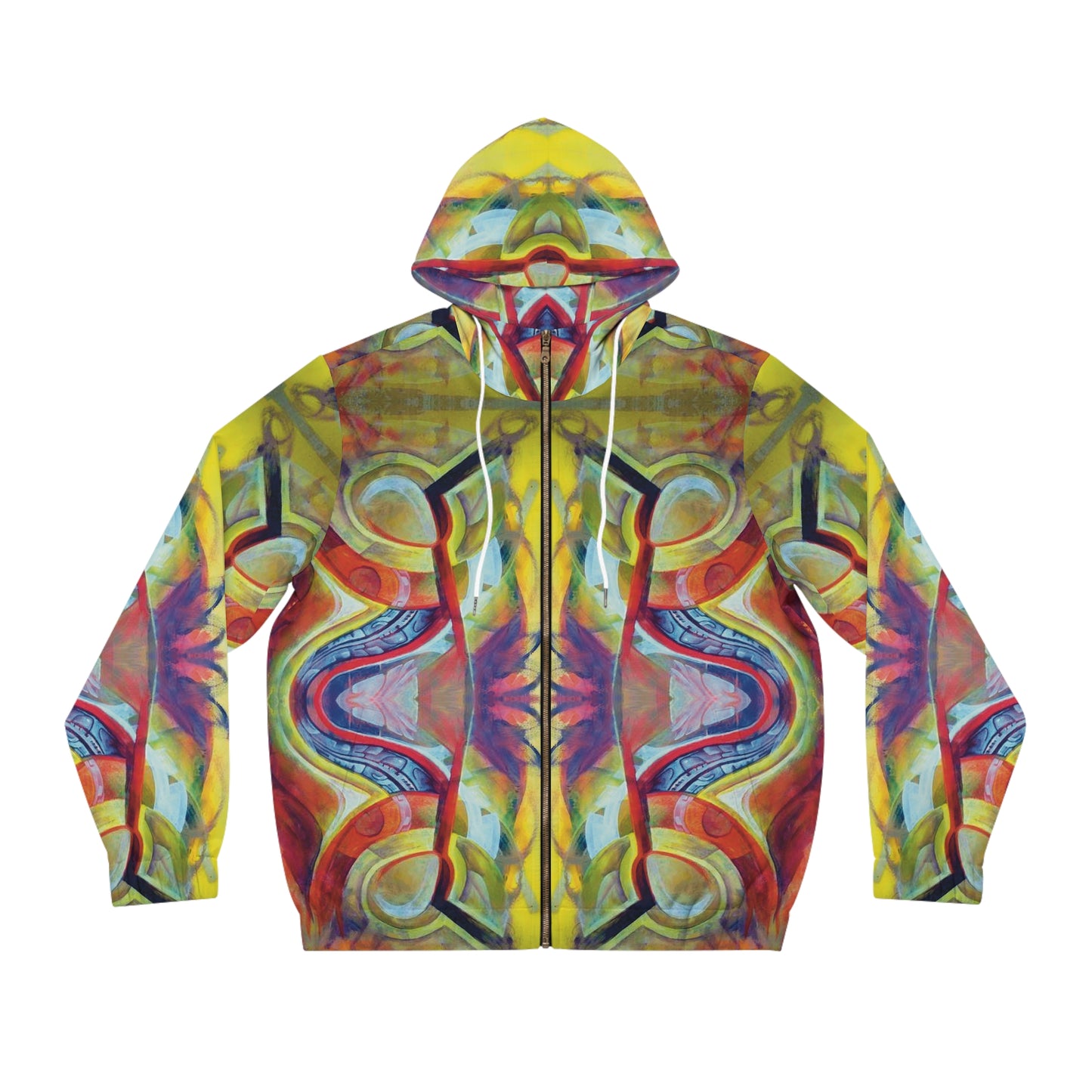 "Flare” - All Over Graphic Zip-Up Hoodie by Artist David Hilborn