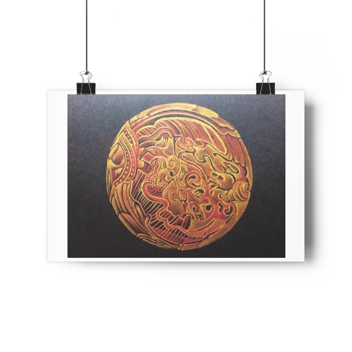 "Golden Frik”- Giclée Art Print by artist David Hilborn