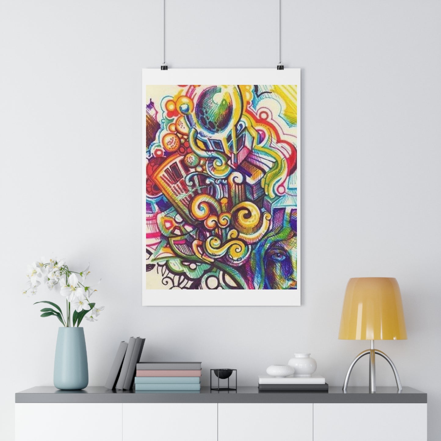 "Technicolor Markers”- Giclée Art Print by artist David Hilborn