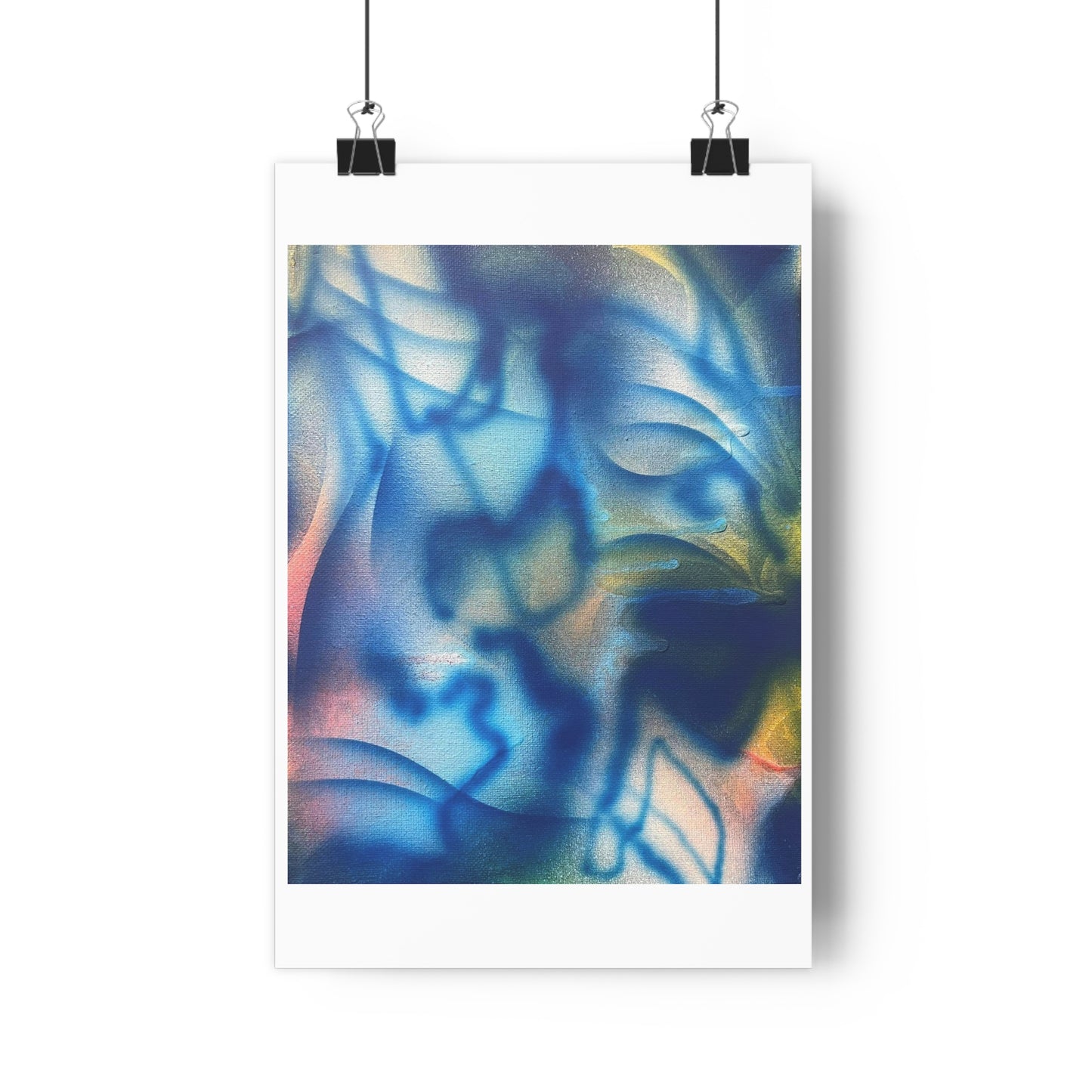 "Blue Spray 1" - Giclée Art Print by artist David Hilborn