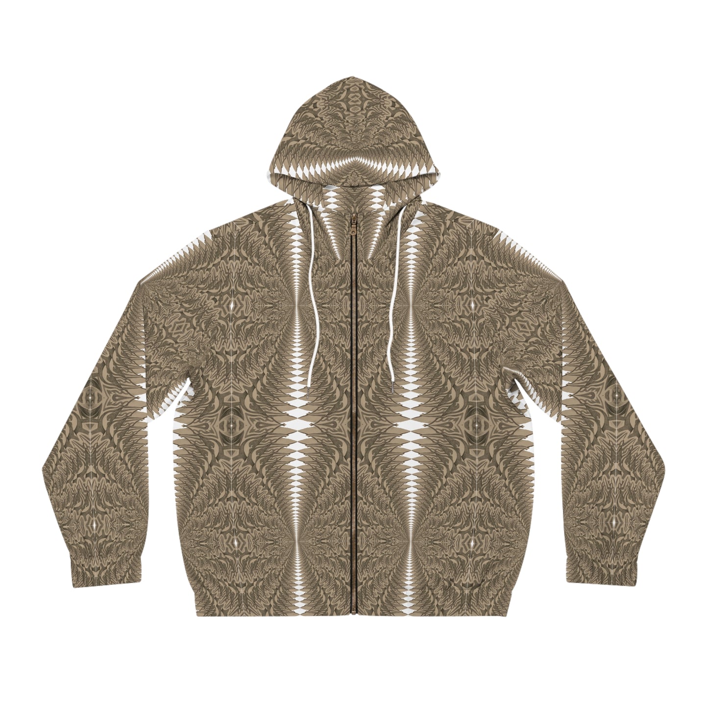 “Slither” - All Over Graphic Zip-Up Hoodie by Artist David Hilborn