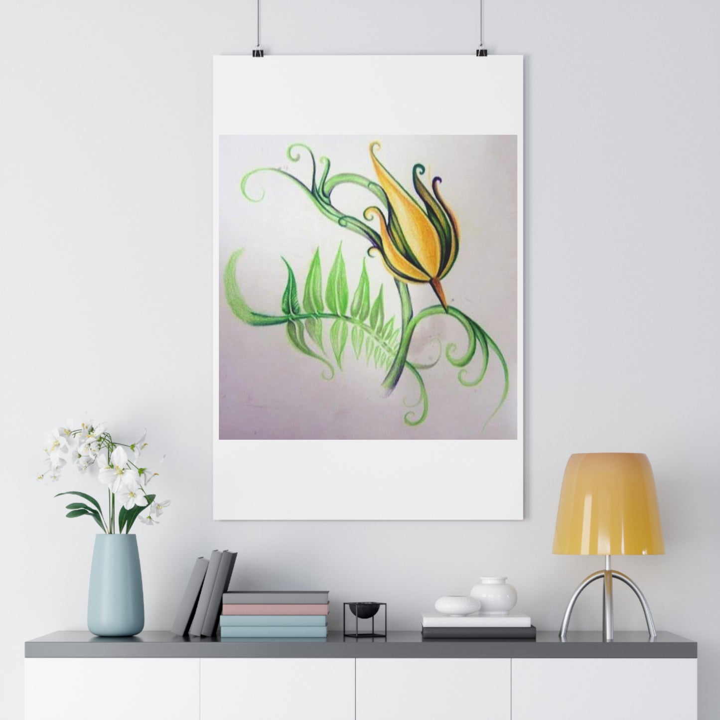 "Firecracker Flower”- Giclée Art Print by artist David Hilborn