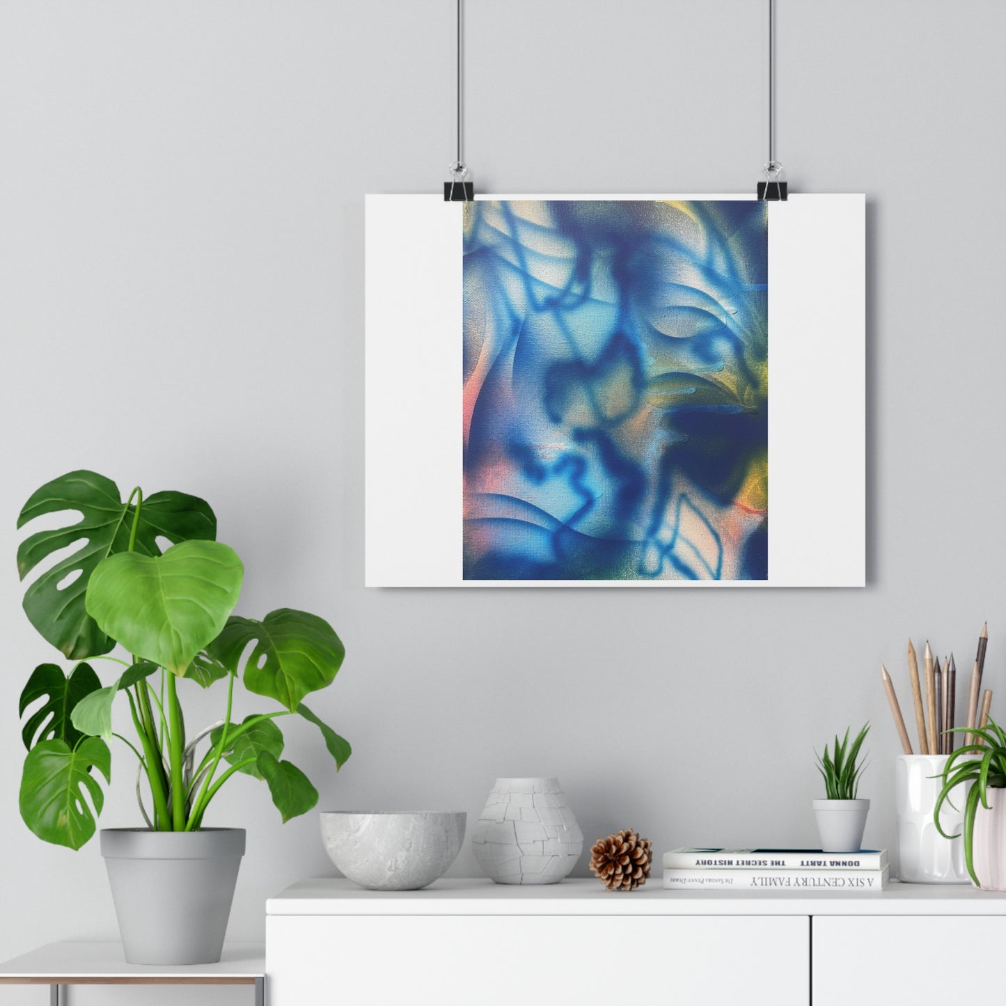 "Blue Spray 1" - Giclée Art Print by artist David Hilborn