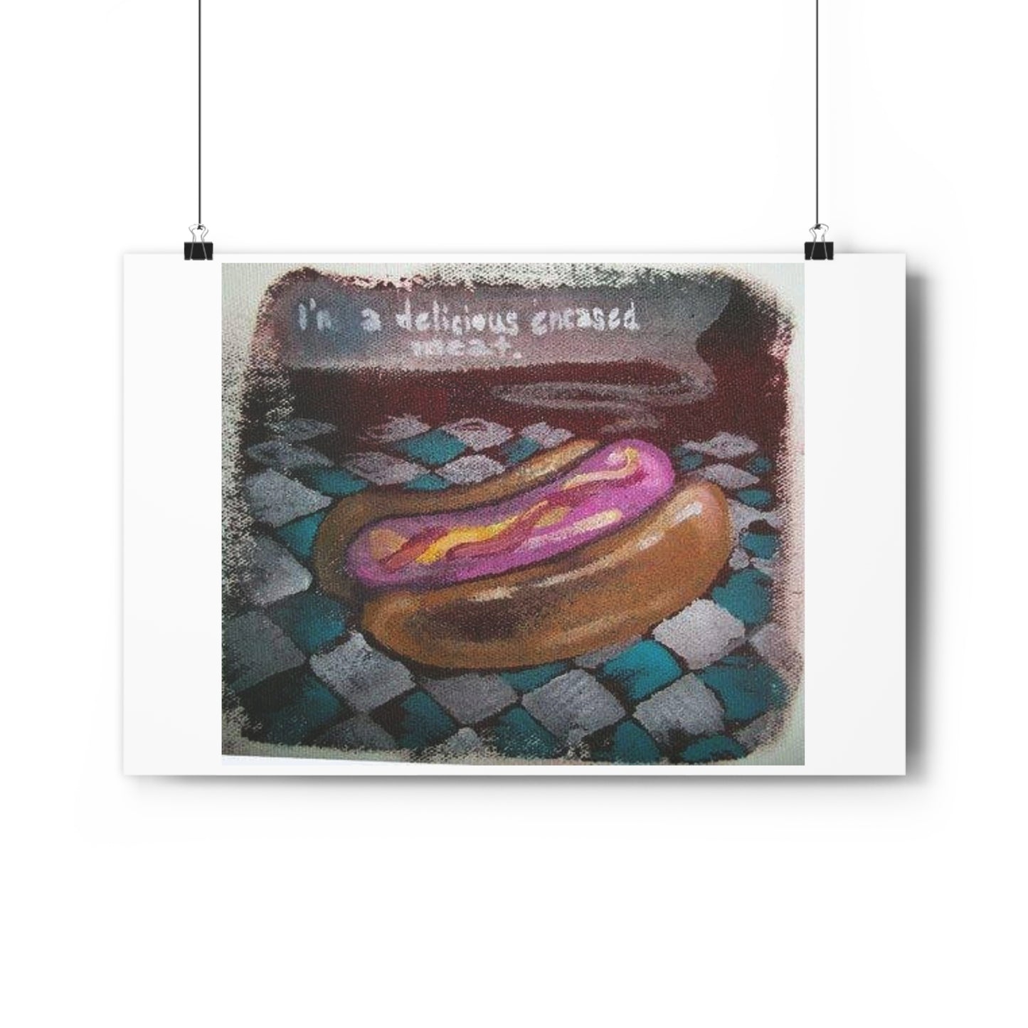 "Delicious Encased Meats”- Giclée Art Print by artist David Hilborn