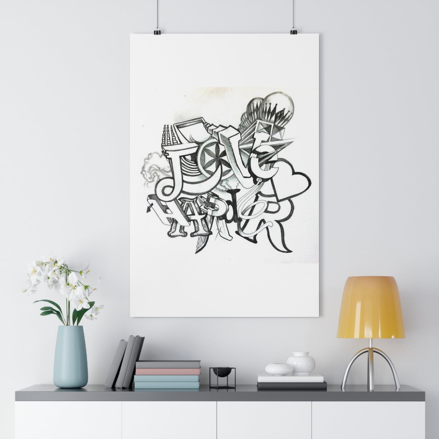 "Lover Harder" - Giclée Art Print by artist David Hilborn