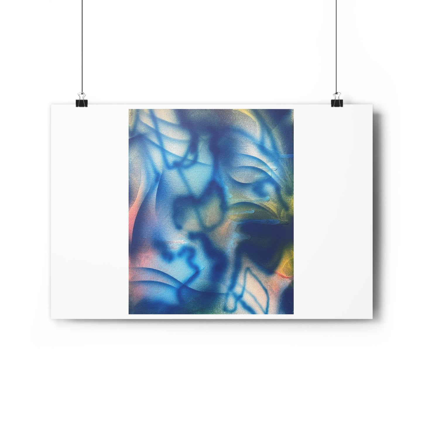 "Blue Spray 1" - Giclée Art Print by artist David Hilborn