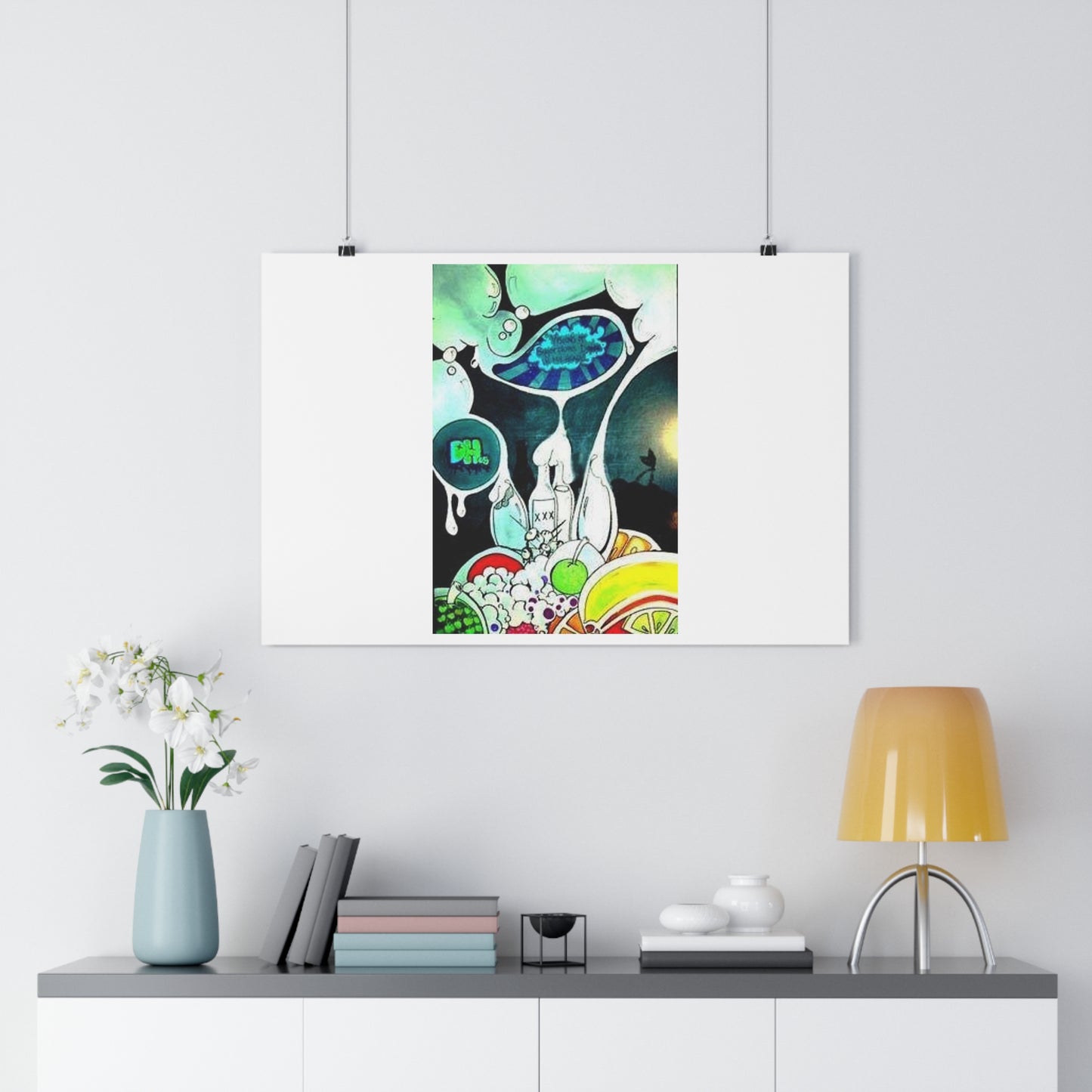 "Fluffy Fruit Bowl”- Giclée Art Print by artist David Hilborn