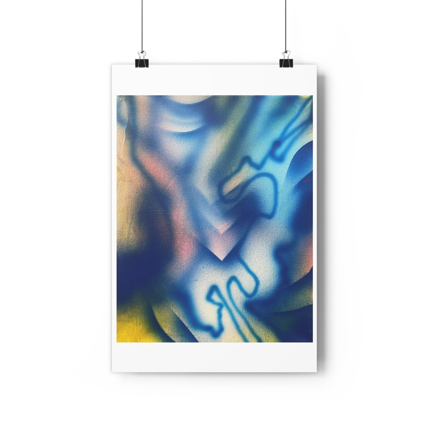 "Blue Spray 2" - Giclée Art Print by artist David Hilborn