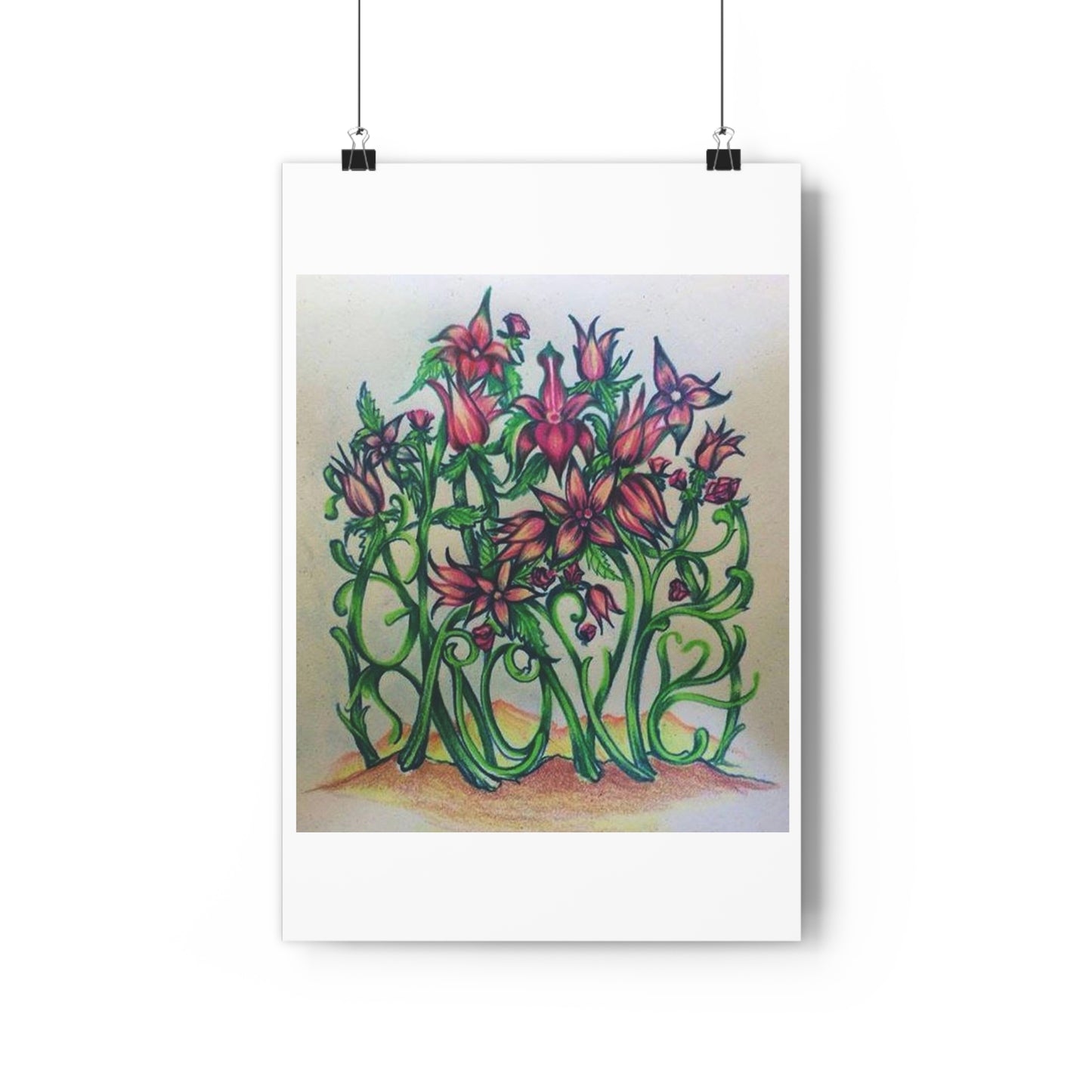 "Grow/Love”- Giclée Art Print by artist David Hilborn