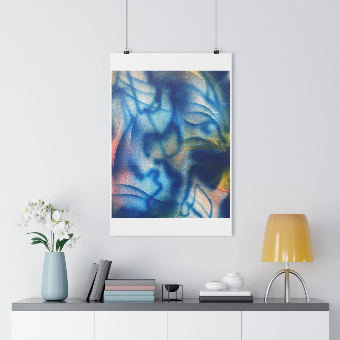 "Blue Spray 1" - Giclée Art Print by artist David Hilborn