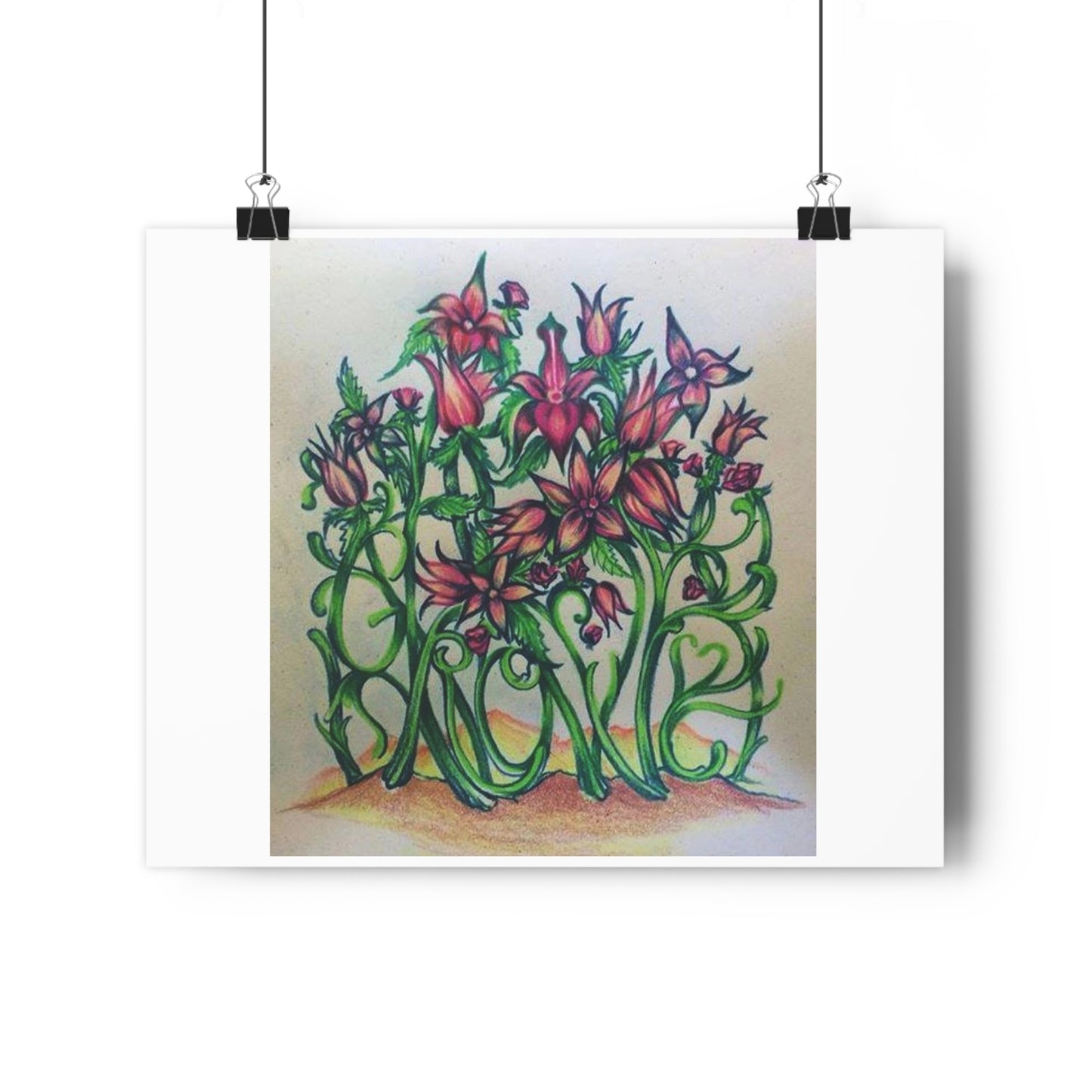 "Grow/Love”- Giclée Art Print by artist David Hilborn