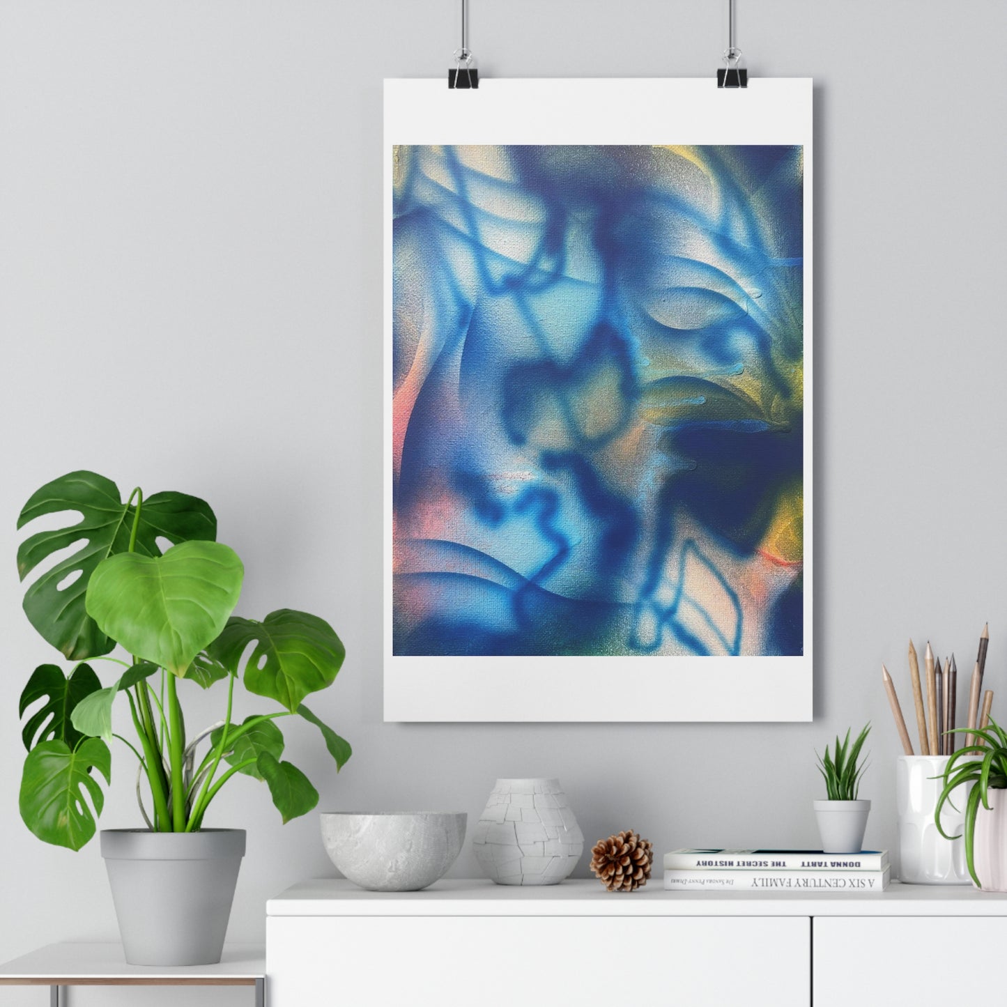 "Blue Spray 1" - Giclée Art Print by artist David Hilborn